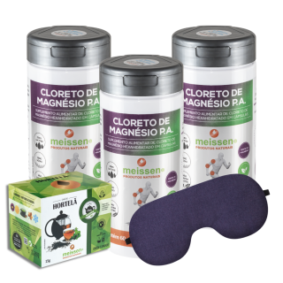 Cloreto de Magnésio P.A 60 cápsulas | Kit com 03 UN + 1 Chá