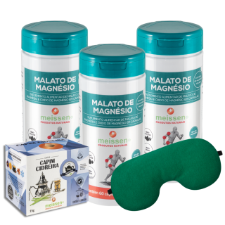 Malato de Magnésio 60 Cápsulas | Kit com 03 UN + Chá