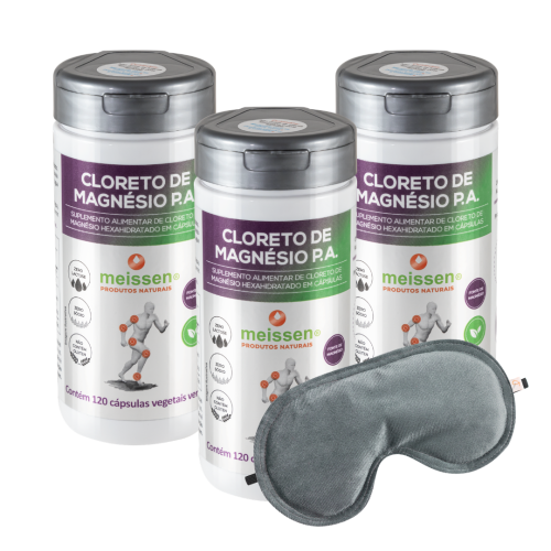 Cloreto de Magnésio P.A 120 cápsulas | Kit com 03 UN Cloreto de Magnésio P.A 120 cápsulas | Kit com 03 UN