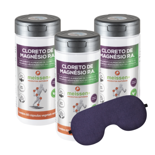 Cloreto de Magnésio P.A 60 cápsulas | Kit com 03 UN Cloreto de Magnésio P.A 60 cápsulas | Kit com 03 UN