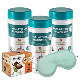 Malato de Magnésio 120 Cápsulas  | Kit com 03 UN + (Chá de Erva Doce - Venc 08/2026)