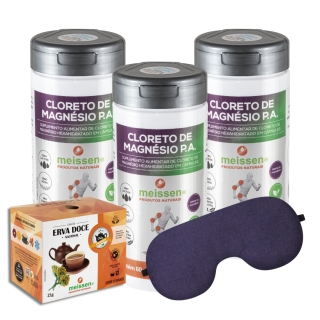 Cloreto de Magnésio P.A 60 cápsulas | Kit com 03 UN + 1 (Chá de Erva Doce - Venc 08/2026)